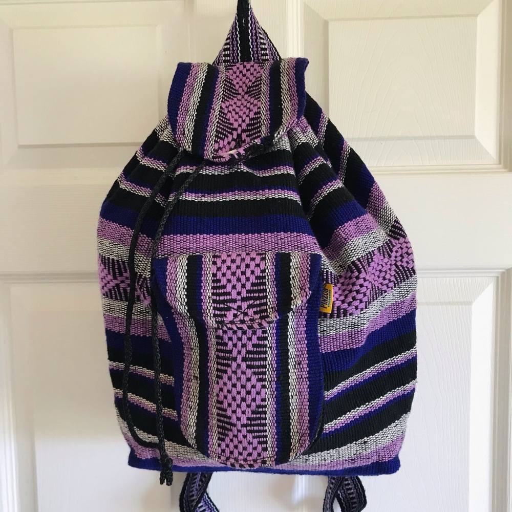 Pinzon Boho Aztec Purple Beach Backpack - Picture 10 of 10